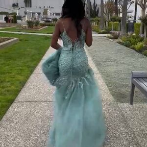 Camille La vie mint green prom dress